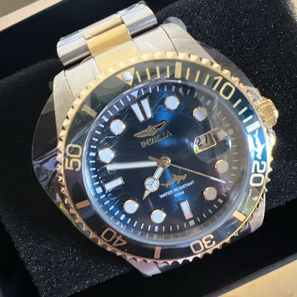 Invicta Accessories - Invicta Pro Diver Two-tone Black Dial Two-tone Men's Watch 230430